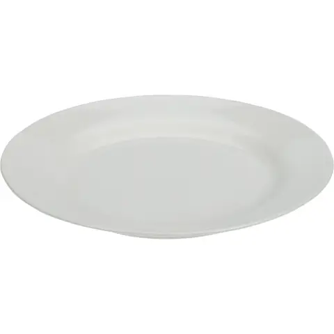 Dish Porcelain Plate White Salad Plate White Easy for Wash Simple Style DIA 27cm
