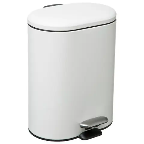 5Five SOFTCL 6L SILIFLEX DUSTBIN WHT White