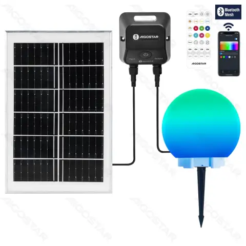 Aigostar Bluetooth Mesh, intelligente Solar-Bodeneinbauleuchte 20W RGBCCT Bunte Glühbirne