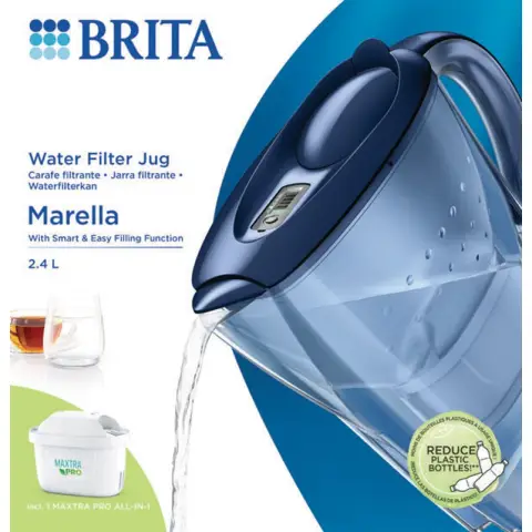 Brita Water Filter Jug Marella Blue 2.4 L + 1*Maxtra Pro