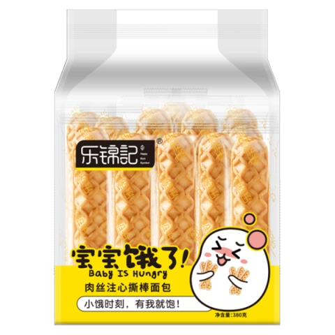 Le Jin Ji Breadstick (Meat Floss Flavor) 380g 乐锦记宝宝饿了肉丝注心撕棒面包 380g