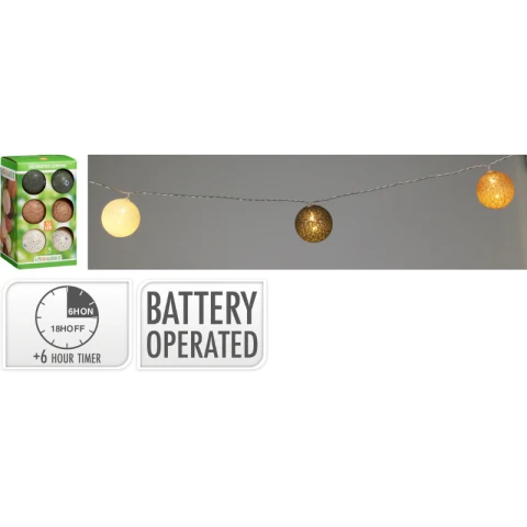Led Raffia Verlichting 12Sts 6