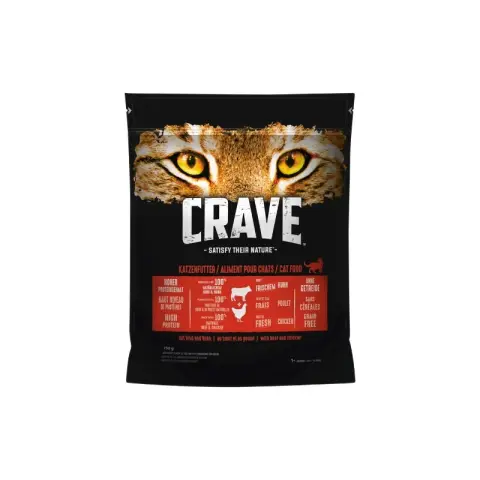 CRAVE Katze Adult mit Rind und Huhn 750 g