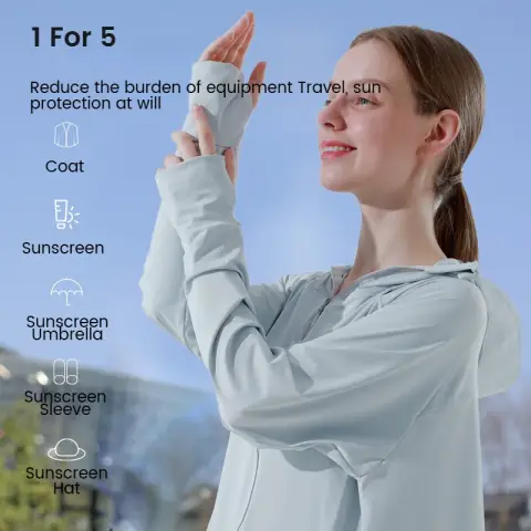 H.XUN Sonnenschutzkleidung für Damen – Sommer, Outdoor, UV-Schutz – Eisiger Seidenumhang-Stil – Lila