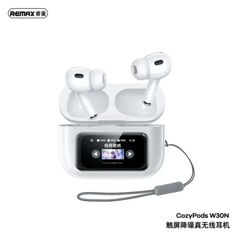 REMAX CozyPods W30N Noise-Cancelling True Wireless Earbuds - White