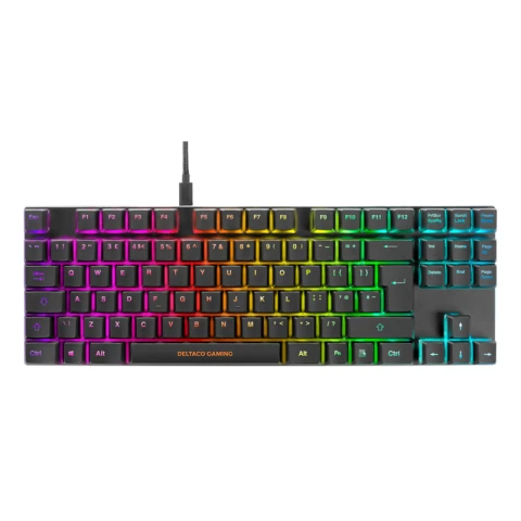 Deltaco Clavier de jeu mécanique DK420 TKL, commutateurs Outemu Red, RVB - Royaume-Uni
Disposition