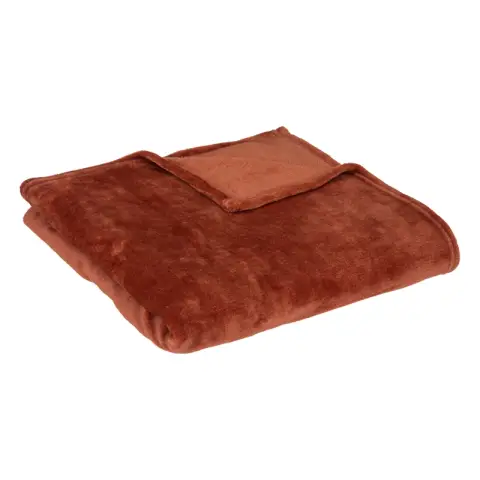 Terracotta Flannel Blanket 130x180cm