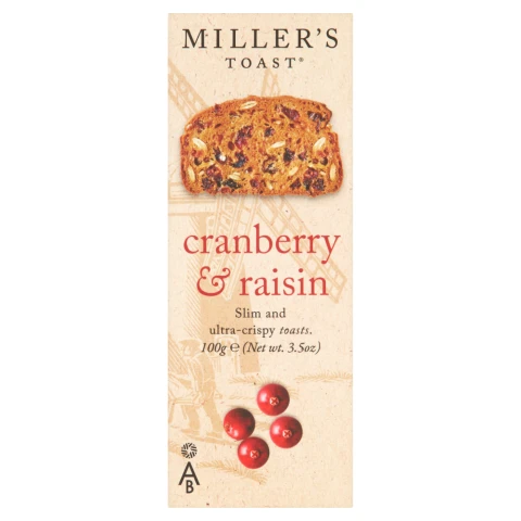 Miller's Cranberry & Raisin Toasts 100g