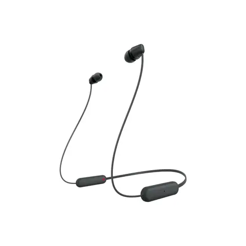 Sony WI-C100 Headset Draadloos In-ear Oproepen/muziek Bluetooth Zwart