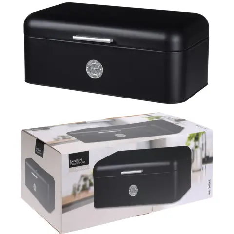 Bread Bin Metal Black