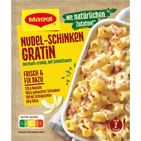 Maggi Instant-Nudeln Geschmorter-Reis-Würzmischung mit Schinken, 33 g