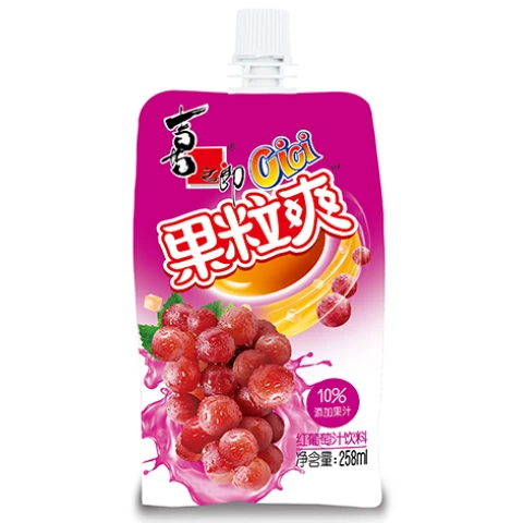 ST Fruit Flavored Drink - Red Grape 喜之郎果粒爽-紅葡萄258g