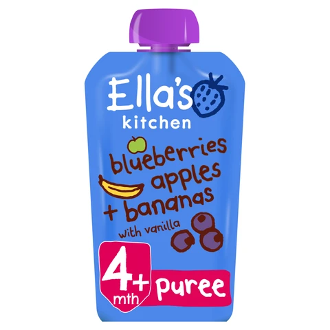 Ella's Kitchen Blueberries Apples Bananas & Vanilla 4+ Months 120 g