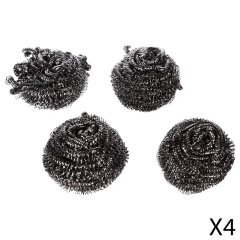 Set of 4 Silver Scouring Pads