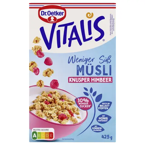 Oetker Vitalis W. Süß Knusper Himbeere 425 g