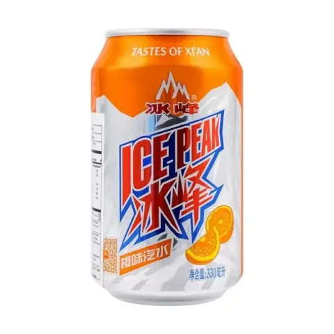 Ice Peak Soda Drink Orange Flavour 330ml 冰峰橙味汽水 300ml/罐