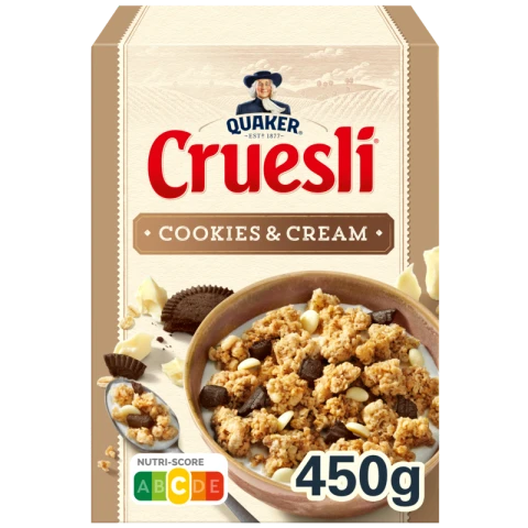 Quaker Cruesli Cookies & Cream 450g