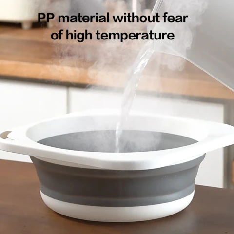 J.Zao Multiuse Collapsible Basin for Travel, Home Use, Medium Foldable Wash Basin