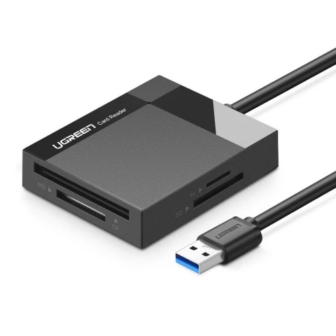 UGREEN CR125 30231 SD / Micro SD / CF / MS Speicherkartenleser mit 1m USB 3.0 Kabel - schwarz