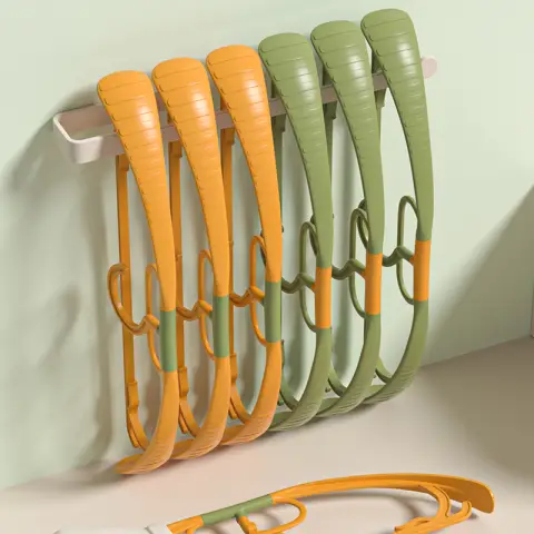 SNSP 20pcs Plastic Clothes Hanger with Wide Shoulders, No Traces Non slip Thickened Drying Rack 20pcs Foldable