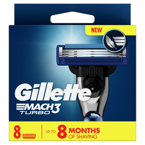 Gillette MACH3 Turbo Men's Razor Blades 8 Count