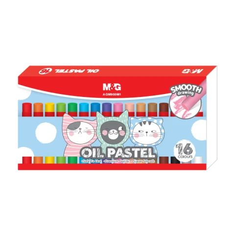 M&G Round shape 16 colours oil pastel 8.2*71mm 900M1