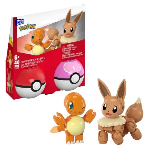 Mattel Mega Pokemon Charmander And Eevee