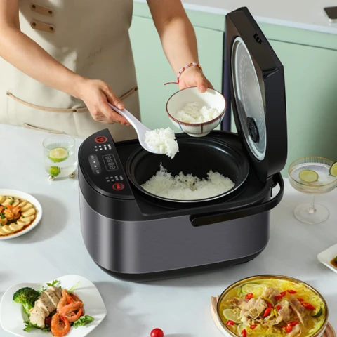 Royalstar Rice Cooker 5L 8 Function Button Panel Smart Reservation Non-stick Inner Pot with Handle 5 L 5 L