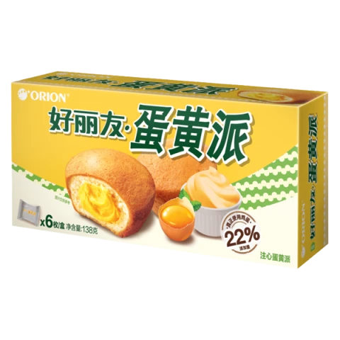ORION CUSTARD PIE 6 PCS 138g 好丽友蛋黄派6枚 138g