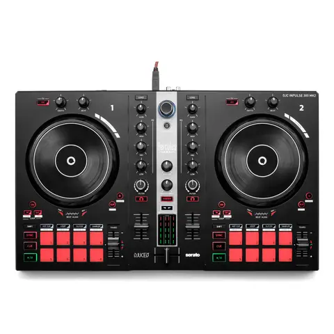 Hercules INPULSE 300 MK2 Vinyl-scratcher Zwart, Rood