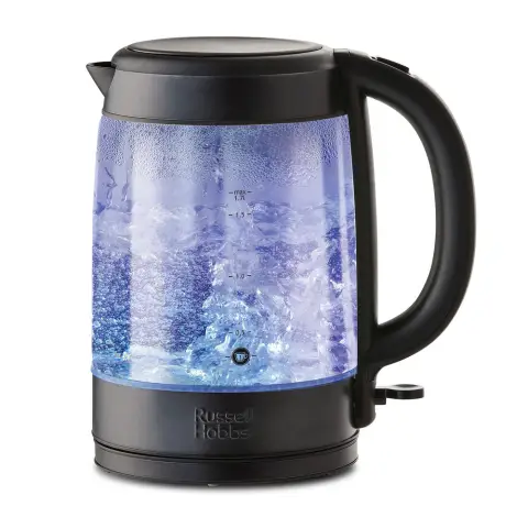 Russell Hobbs Illuminating Glass Kettle - Matte Black