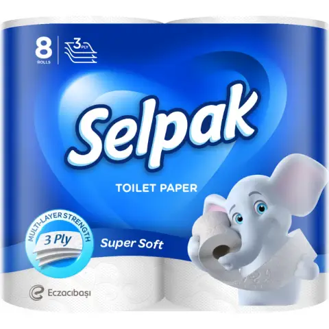 Selpak Toilet Papier 8 Roll (soft) Super soft 8 Roll
