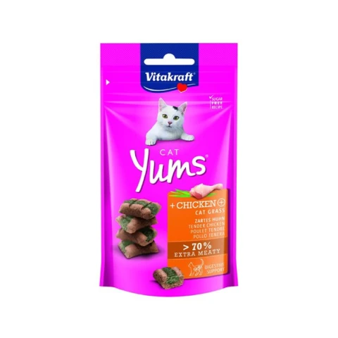 vitakraft - Leckerli Huhn und Katzengras 40g /Katzen /40