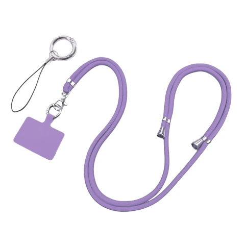 Mobile phone lanyard Q7 crossbody section 1.2m purple