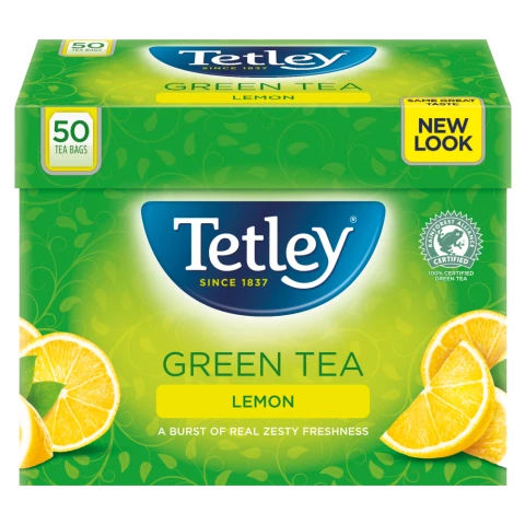 Tetley 50 Green Tea & Lemon Tea Bags 100g