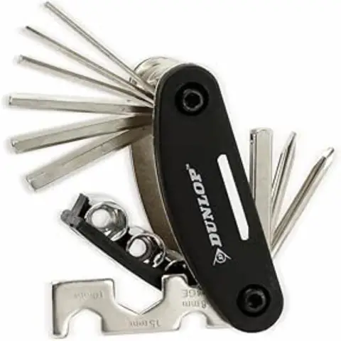 Dunlop Multifuntional Bicycle Tool 15 Fu nctions with Carry Pouch Included 4.5 x 9 cm