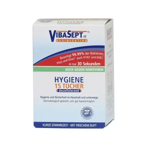 Vibasept Hygienische Desinfektionstücher 15 Stück