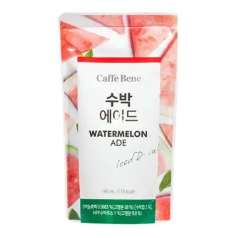 CAFFE BENE Boisson coréenne à la pastèque en sachet 190 ml