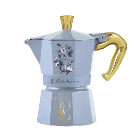 Bialetti Moka Express Moka Kettle Coffee Pot - For open flame/electric stove - Suitable for making 3 Cups - Bridgerton