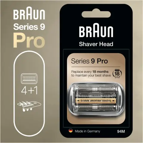 Braun Series 9 Pro Shaving Head 94M Electric Shaver Replacement Shaving Pack of 1 Head Single Pack