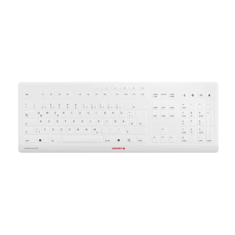 CHERRY Stream – Kabellose USB-Tastatur, QWERTZ-Layout, weiß