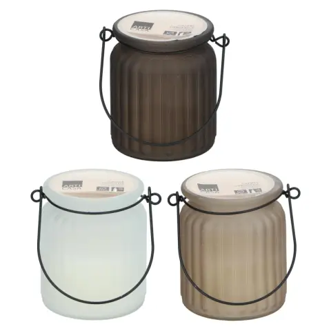 Articasa Citronella Kerze - Brenndauer ca. 15 Stunden - Glas - D8 x H9 cm - 3ass