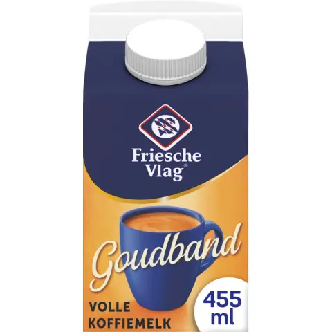 [Produit à date courte]Friesche Vlag Goudband Lait de Café Entier Extra Crémeux 455mlDate de péremption2025/11/6
