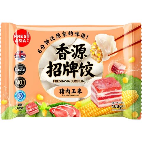 FRESHASIA Pork & Sweetcorn Dumplings 400g/pack 香源猪肉玉米水饺 400g/袋