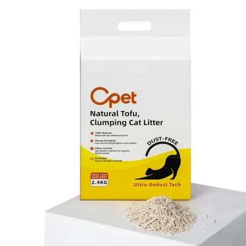 Opet 100% Tofu Katzenstreu 100% Natur Klumpende Katzenstreu Dutty Free- 2.4 Kg