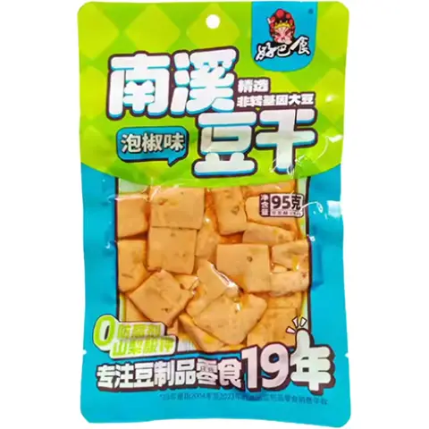 HBS Dried Beancurd - Pickled Chilli 95g 好巴食豆腐乾-泡椒95g