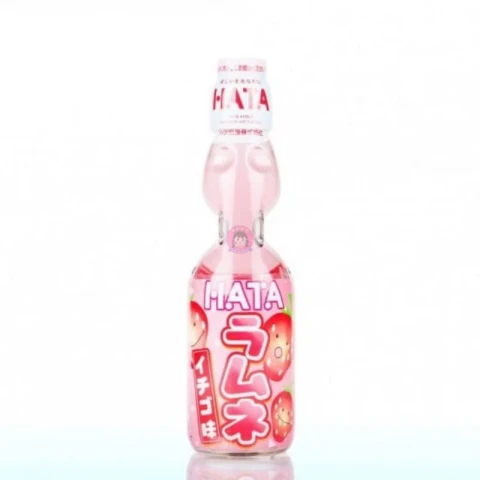 HATA Strawberry Ramune Carbonated Drink 200ml 哈达波子水 草莓味 200ml