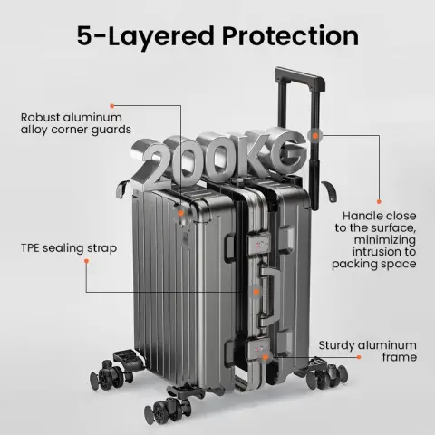 J.Zao Cadre en aluminium pour valises Unbounded - Gris graphite - 20 pouces