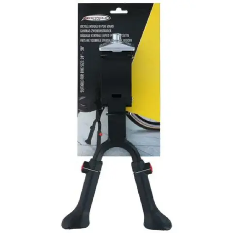 Bicycle Gear Support de vélo à double pied pour vélos de 24 à 28 pouces de longueur réglable, noir