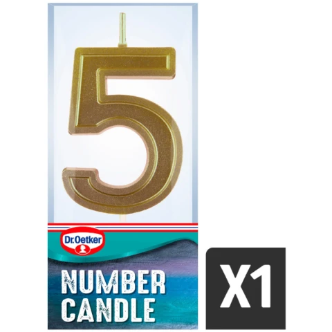 Dr. Oetker Number 5 Candle